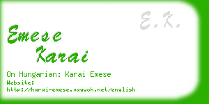 emese karai business card